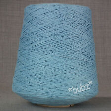 SOFT 4 PLY COTTON YARN 500g CONE BABY BLUE HAND KNITTING CROCHET WEAVING WARP