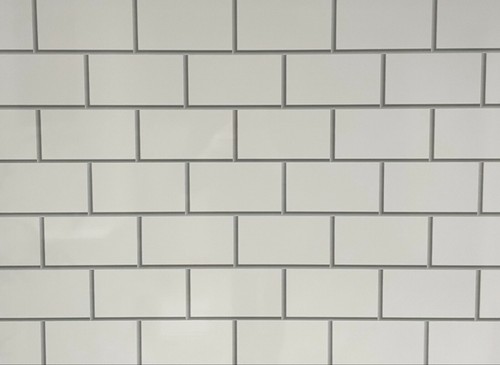 White metro tile - white, effect