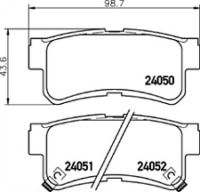 MINTEX REAR BRAKE PAD SET FOR