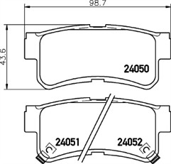 Mintex rear brake pad - rear,