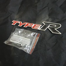 1x Chrome Silver Red Black