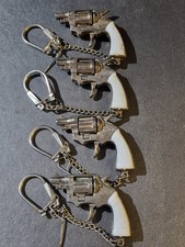 Trueno Vintage Revolver Style Cap Gun Keyring 1980's Lot Of 4 New Old Stock!