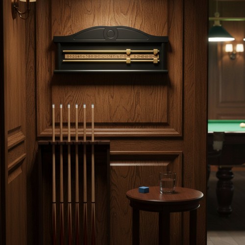 Wooden snooker scoreboard - wooden, high
