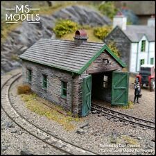 Narrow Gauge Slate Built Engine Shed for 009 OO9/O16.5 Model Railway layout