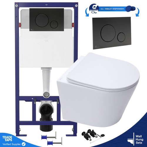 Rimless wall hung toilet - rimless, &