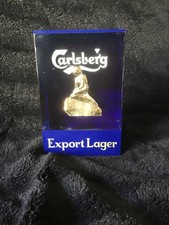 Vintage Carlsberg Export Lager Bar Font Beer Pump Topper Mancave Blue & Gold