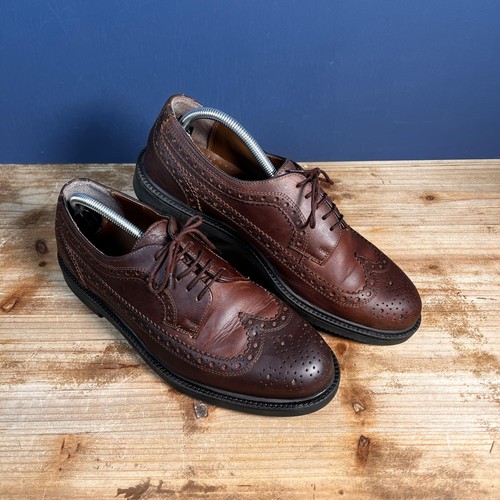 Clarks brown leather - leather, brogue