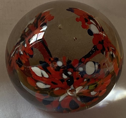 Vintage art glass paperweight - glass,