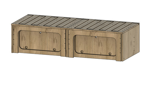 Sliding camper van bed storage - camper,