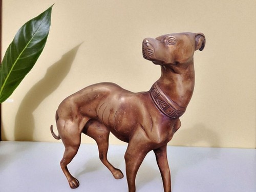 Vintage bronze greyhound - vintage,