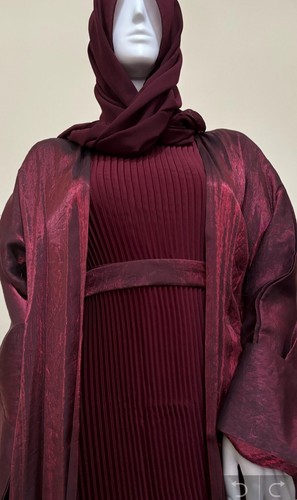 Red abaya set dubai - set,