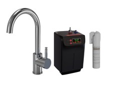 Single Lever 3-in-1 Instant Boiling Hot Water Tap – Chrome - Full Kit