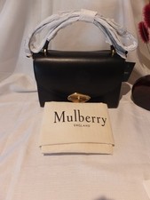 Brand New Mulberry Lana Top Handle Black High Gloss Leather Bag. Stunning Bag.