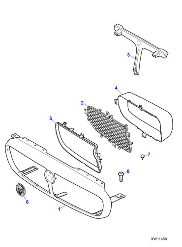 Jaguar genuine radiator - genuine, grille