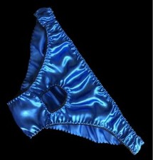 MENS  Open Front Satin Sissy Bikini Panties