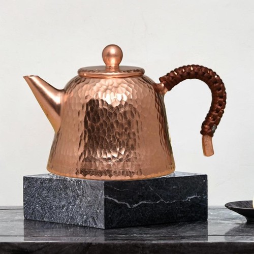 Copper teapot tea - infuser, hot