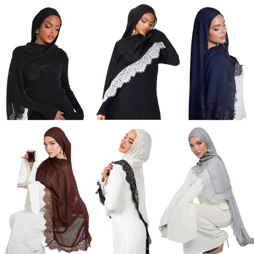 Long hijab scarf lace - hijab,