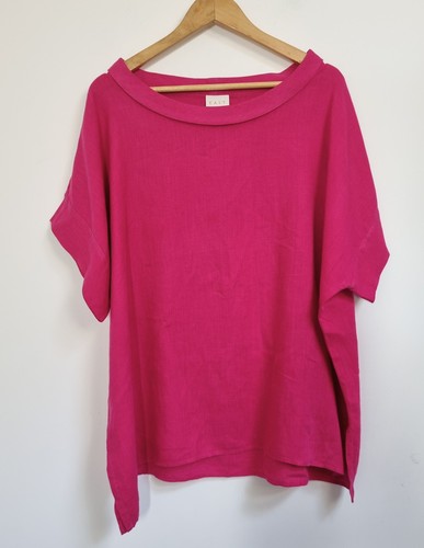 East linen top size - linen,