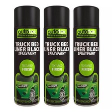 AutoTek Truck Bed Liner Black Aerosol Spray Paint 500ml x3