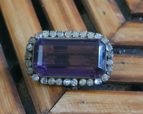 Vtg 1950s large amethyst - large, art