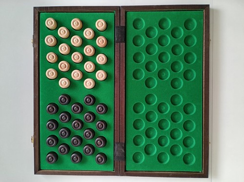 Large wooden checkers - checkers, set