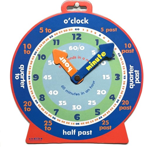Children teaching clock - x,