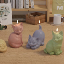 3D Cat Candle Mold DIY Handmade Resin Molds Candle Making Silicone Wax Mould