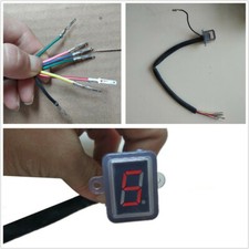 1pc Universal 12V Motorcycle Digital Gear Indicator Shift Lever Sensor Red LED