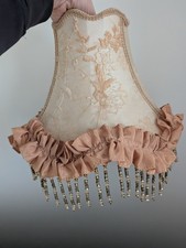 Vintage Lamp Shade With Tassels And Lace Detail Downton Abbey Shabby Chic 
