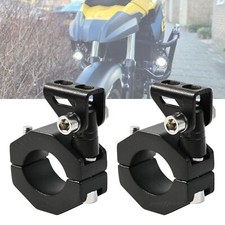 2X Motorcycle CNC Mount Brackets Holder Clamp 18mm-30mm Fog Spot Light Headlight