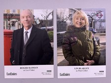 EastEnders Les Coker/Pam Coker Signed Cast Cards Undedicated