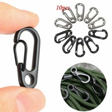 10Pcs Paracord Mini Carabiner Snap Spring Clips Hook Keyring EDC For Survival-US