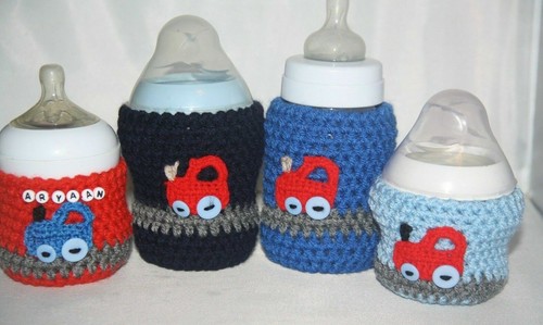 Handmade crochet baby - , bottle