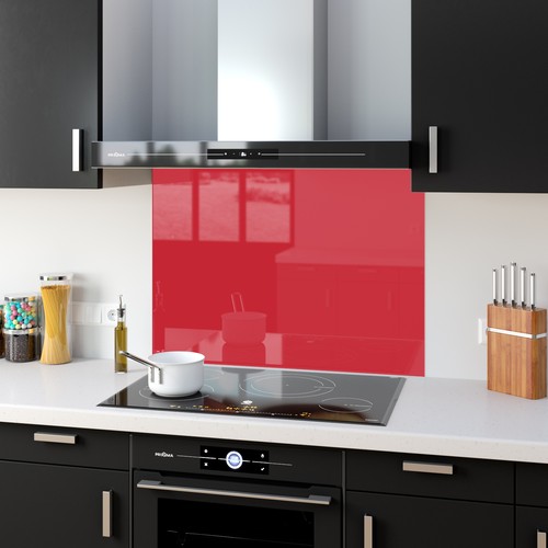 Kitchen glass splashback - kitchen,