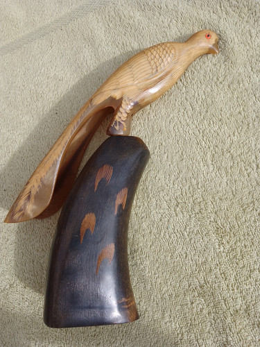 Vintage hand carved - hand, horn