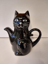 Vintage Black Cat Teapot -