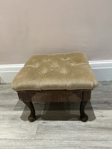 Vintage beige velvet - beige, tufted
