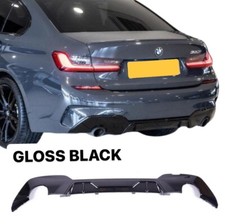 BMW 3 SERIES G20 G21 GLOSS BLACK M SPORT PERFORMANCE STYLE REAR DIFFUSER MP