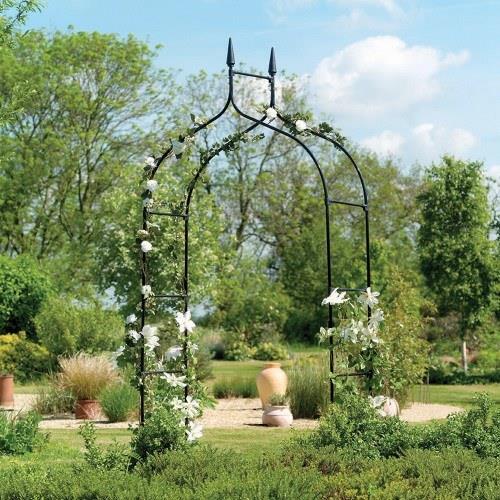 Metal garden arch rose plant - ,