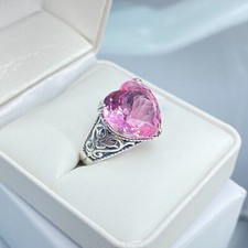 Pink Topaz Ring, Simulated