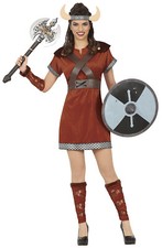Viking Warrior Costume for Women, Nordic Fancy Dress Outfit