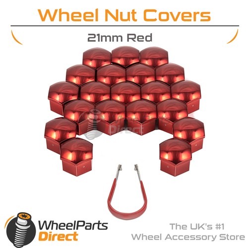 Red wheel nut - red,