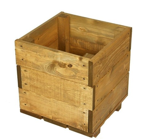Square wooden planter plant - square,