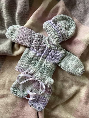 Hand knitted dolls clothes - hand,