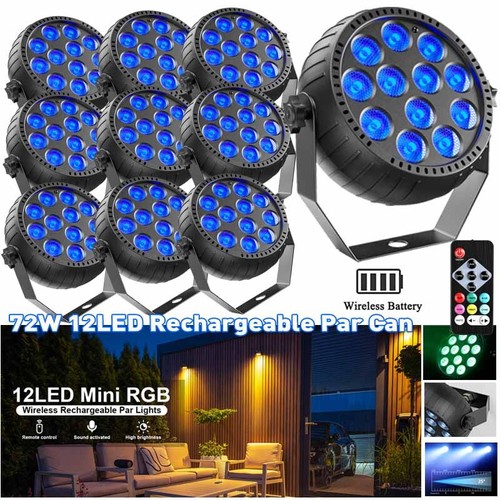 10pcs rechargeable 72w 12led - 10pcs,