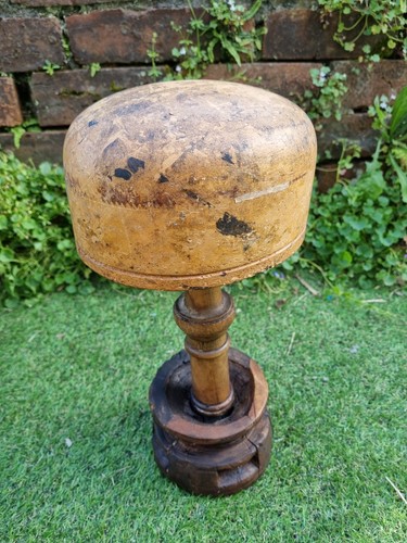 Vintage hat block wooden - hat,