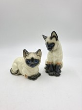 Two ceramic Siamese cat figurines The Leonardo collection fine bone china