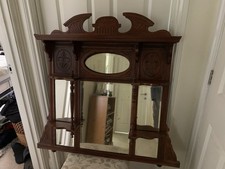 Antique Overmantle Mirror