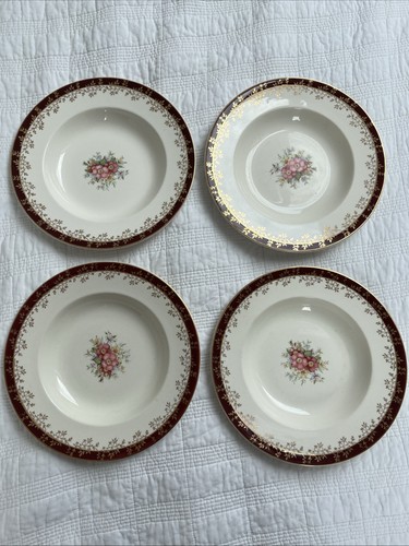 Vintage burgundy gold gilt - burgundy,