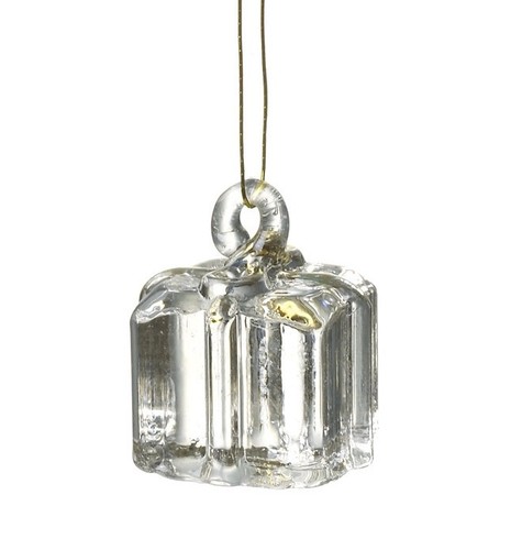 Glass christmas tree bauble - glass,